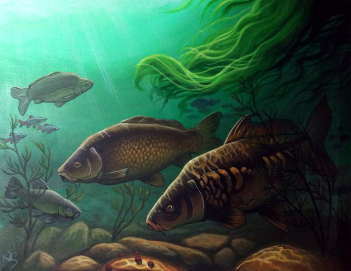 "Under the Surface" Acrylic on canvas